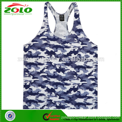 Unique Professional Navy Camo Sublimated Custom Men's Running Singlet